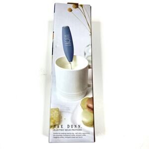 Rae Dunn Blue Electric Milk Frother w/Stand NWT
